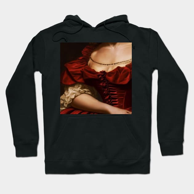 aesthetic Franz Xaver Winterhalter red dress Hoodie by faewildlingart